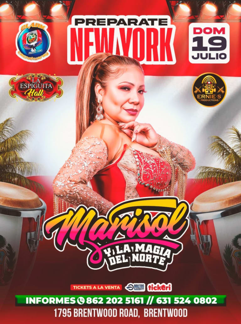 Event - MARISOL LA FARAONA DE LA CUMBIA  - Brentwood, NY - dom, 19 de julio de 2026} | concert tickets