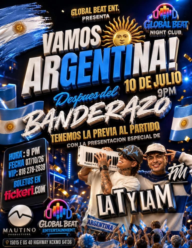 Event - (LA T Y LA M ) LA BANDA DE LA SELECCION DE ARGENTINA , EN LA PREVIA DEL PARTIDO ENTRE ARGENTINA Y SUIZA  - Kansas City, Missouri - July 10, 2026 | concert tickets
