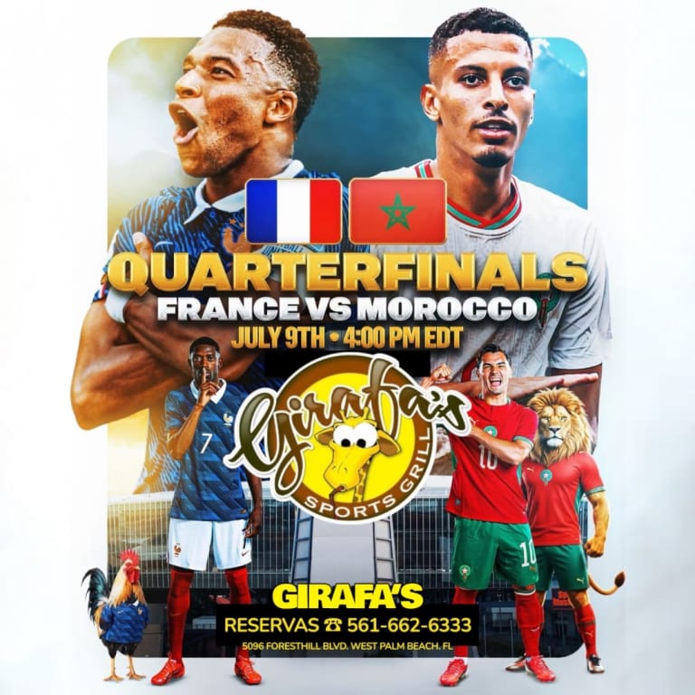 Event - FRANCE 🇫🇷 vs MOROCCO 🇲🇦 FIFA WORLD CUP 2026 QUARTER FINAL WATCH PARTY  - West Palm Beach, Florida - July 9, 2026 | concert tickets