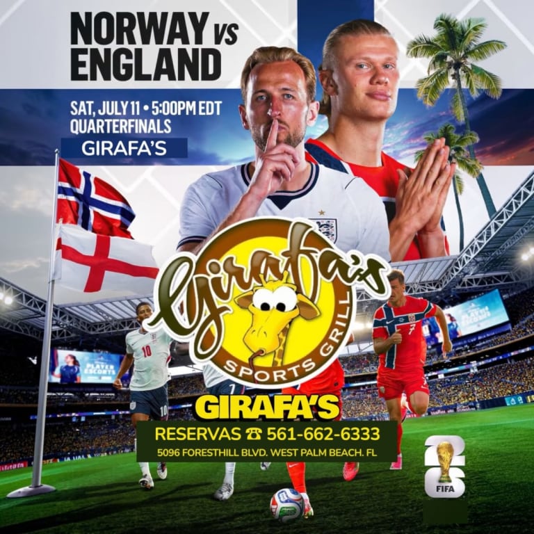 Event - ENGLAND 🏴󠁧󠁢󠁥󠁮󠁧󠁿 vs NORWAY 🇳🇴 FIFA WORLD CUP QUARTER FINAL WATCH PARTY  - West Palm Beach, Florida - July 11, 2026 | concert tickets
