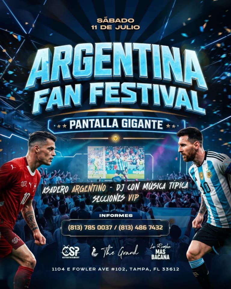 Event - ARGENTINA FAN FESTIVAL " Suiza vs Argentina " - Tampa, Florida - July 11, 2026 | concert tickets