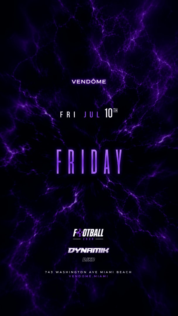 Event - Motion Picture Fridays World Cup Edition At Vendome Miami - Miami Beach, Florida - July 10, 2026 | concert tickets