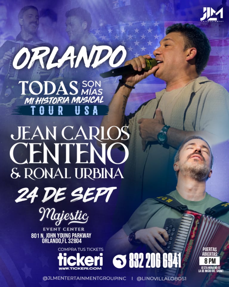 Event - Jean Carlos Centeno & Ronal Urbina en Concierto en Orlando - Orlando, Florida - September 24, 2026 | concert tickets