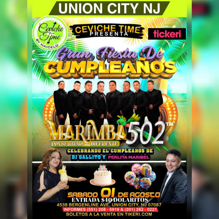Event - CUMPLEANOS DE JOSE AMILCAR  - Union City, NJ - Sat, August 1, 2026} | concert tickets
