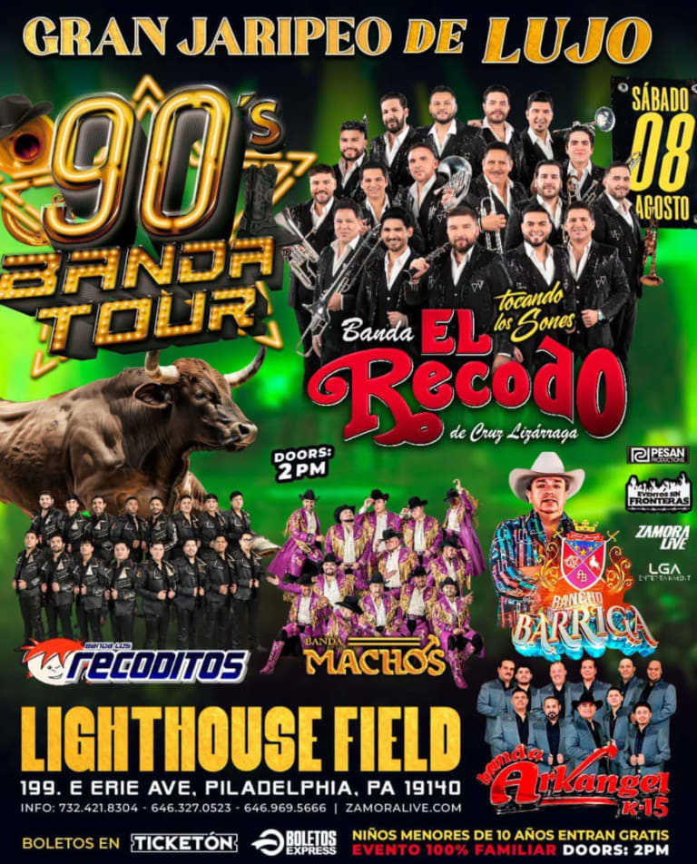 Event - 🤠🔥 GRAN JARIPEO DE LUJO – 90's BANDA TOUR 🔥🤠 - Philadelphia, Pennsylvania - August 8, 2026 | concert tickets