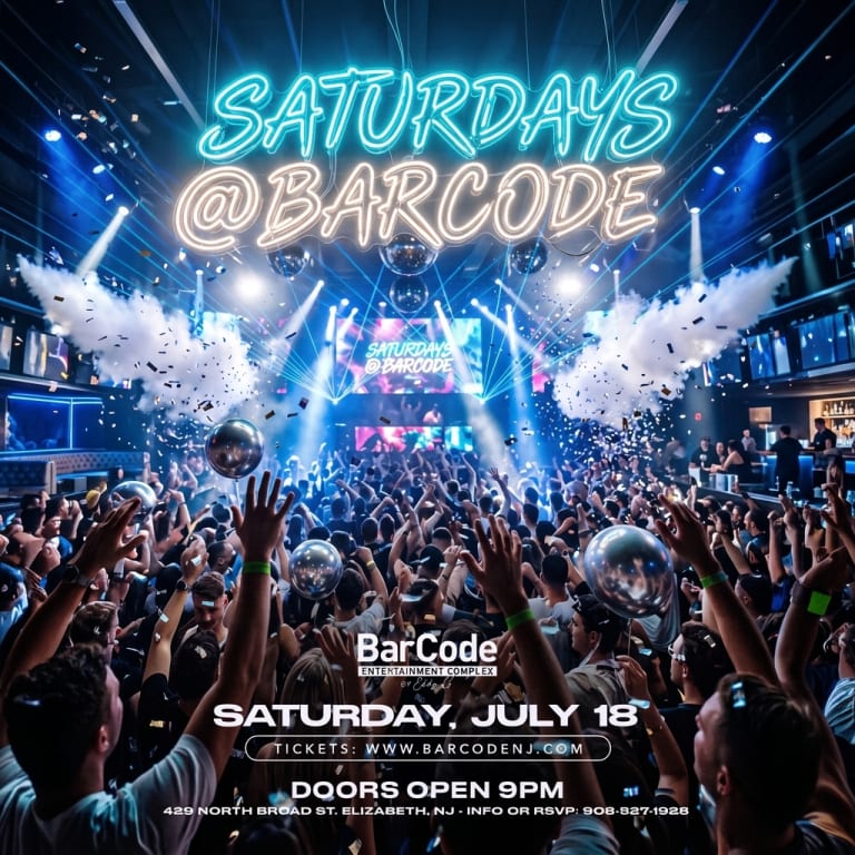 Event - SATURDAYS @ Barcode - Elizabeth, New Jersey - July 18, 2026 | concert tickets