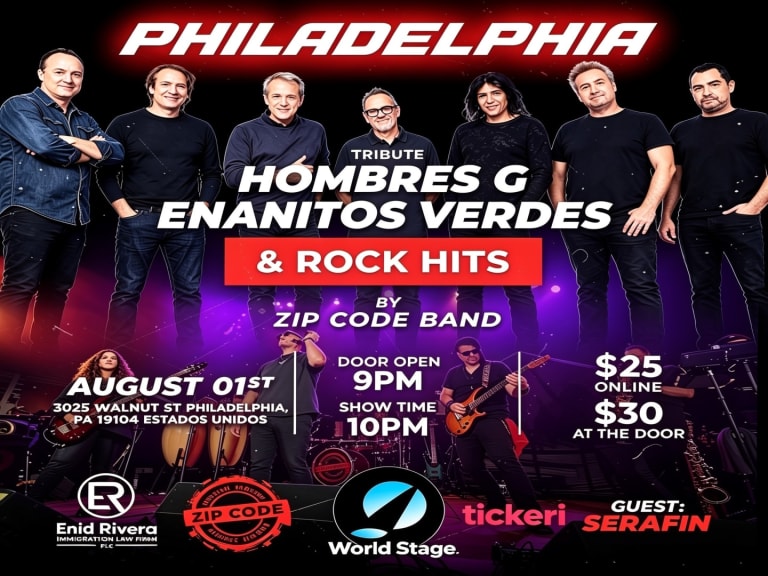 Event - Tributo Hombres G & Enanitos Verdes PA - Philadelphia, PA - sáb, 1 de agosto de 2026} | concert tickets