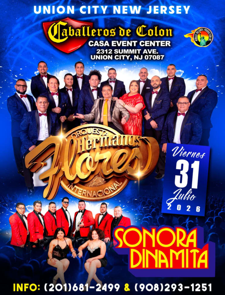 Event - LOS HERMANOS FLORES Y SONORA DINAMITA - Union City, New Jersey - July 31, 2026 | concert tickets
