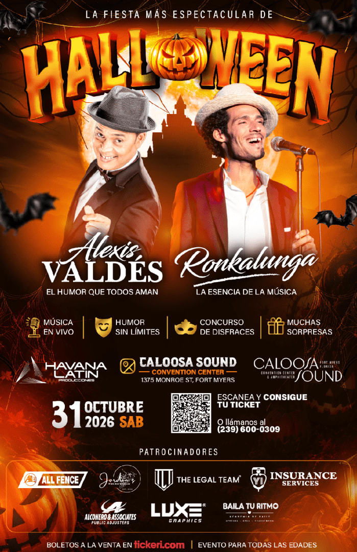 Event - Halloween Espectacular - Alexis Valdez- Ronkalunga - Fort Myers, FL - Sat, October 31, 2026} | concert tickets
