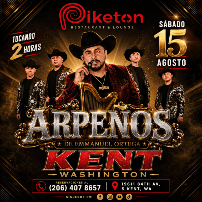 Event - 🚨🔥ARPEÑOS EN KENT WASHINGTON 🔥🚨 - Kent, Washington - August 15, 2026 | concert tickets
