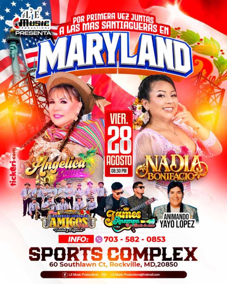 Event - ANGELICA GOMEZ y NADIA BONIFACIO en MARYLAND - Rockville, Maryland - August 28, 2026 | concert tickets