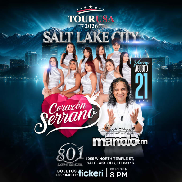 Event - Corazon Serrano & Manolotm en  Salt Lake City  UT - Salt Lake City, UT - Fri, August 21, 2026} | concert tickets