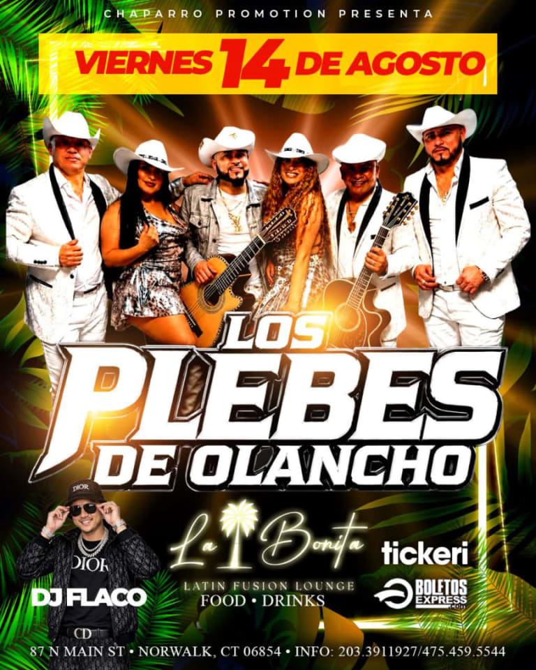 Event - Los Plebes de Olancho - Norwalk, Connecticut - August 14, 2026 | concert tickets