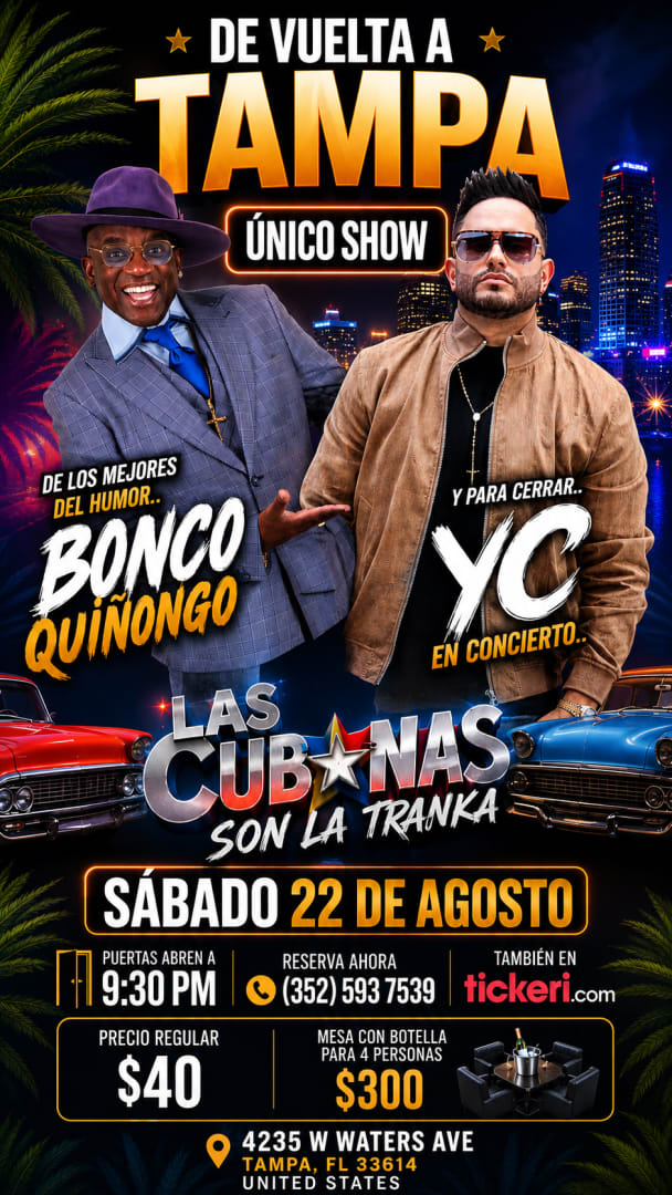 Event - Bonco y YC Bodib - Tampa, Florida - August 22, 2026 | concert tickets