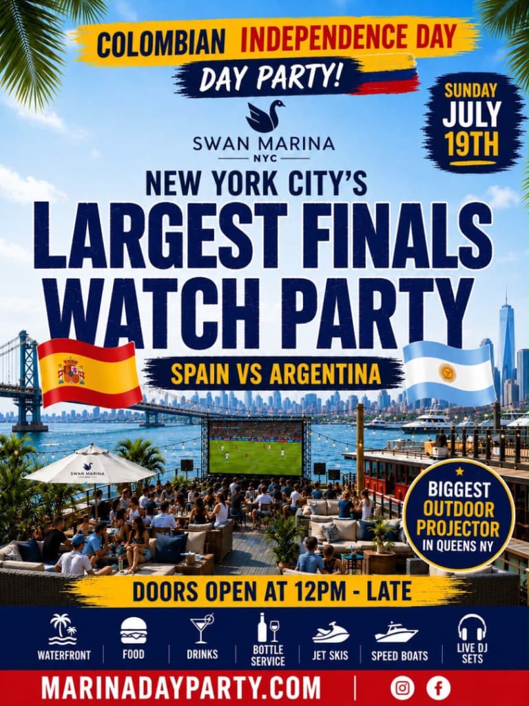 Event - Colombian Independence Day World Cup Final Watch Party At Swan Marina - Queens, New York - July 19, 2026 | concert tickets
