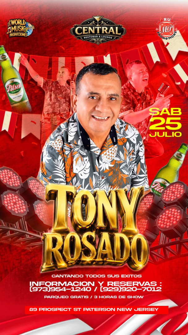 Event - Tony Rosado en New Jersey - Paterson, New Jersey - July 25, 2026 | concert tickets