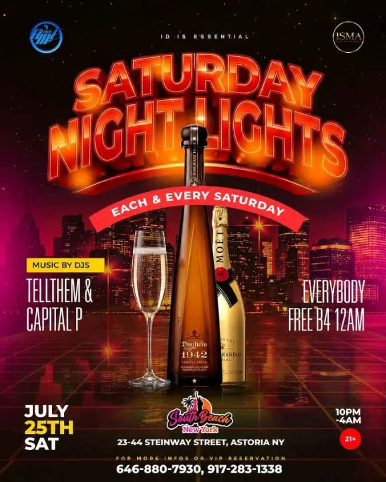 Event - Saturday Night Lights at South Beach Astoria – Astoria Saturday Night Party - Astoria, New York - July 25, 2026 | concert tickets