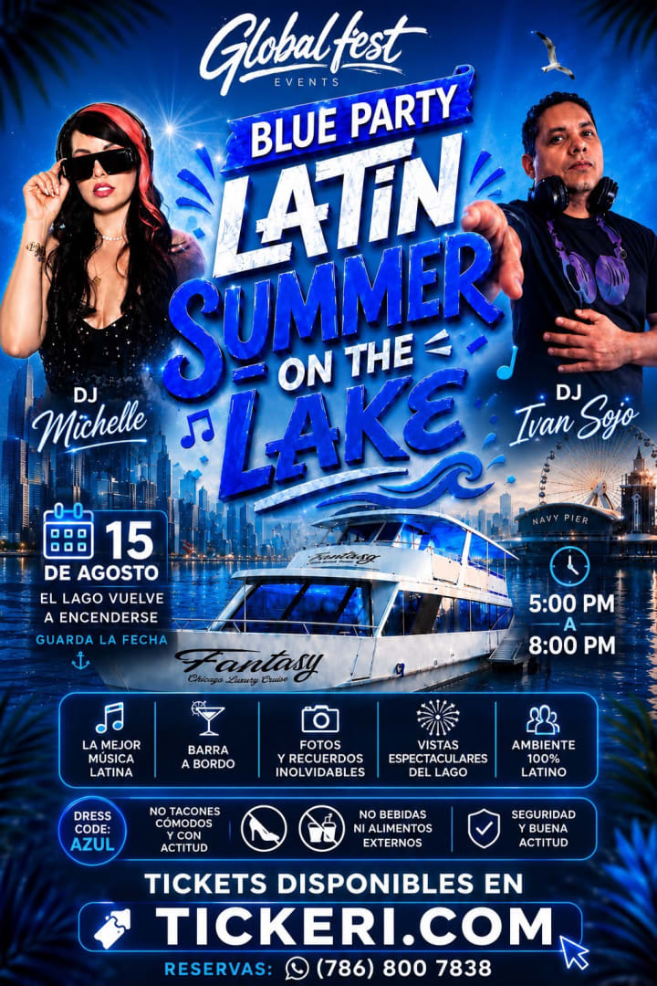 Event - BLUE PARTY/  LATIN SUMMER ON THE LAKE - Chicago, IL - sáb, 15 de agosto de 2026} | concert tickets
