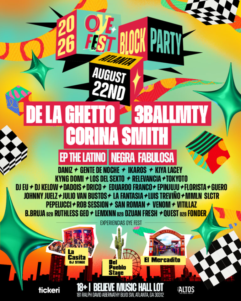 Event - OYE FEST BLOCK PARTY 2026 - Atlanta, GA - Sat, August 22, 2026} | concert tickets