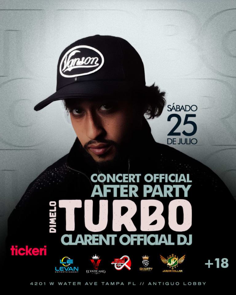 Event - CLARENT OFFICIAL AFTER PARTY FT.TURBO  - Tampa, Florida - July 25, 2026 | concert tickets