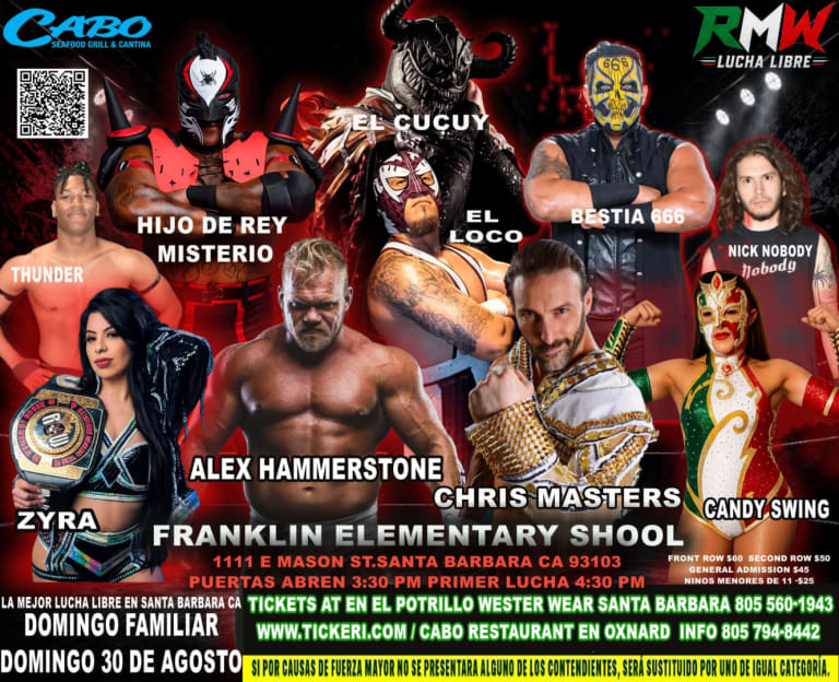 Event - LUCHA LIBRE MEXICANA PRO WRESTLING REGRESA A SANTA BARBARA - Santa Barbara, CA - dom, 30 de agosto de 2026} | concert tickets