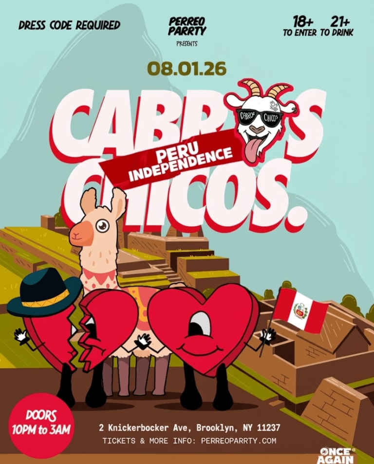 Event - Cabros Chicos: PERU INDEPENDENCE  | Reggaeton Latin Dance Party(18+) - Brooklyn, New York - August 1, 2026 | concert tickets