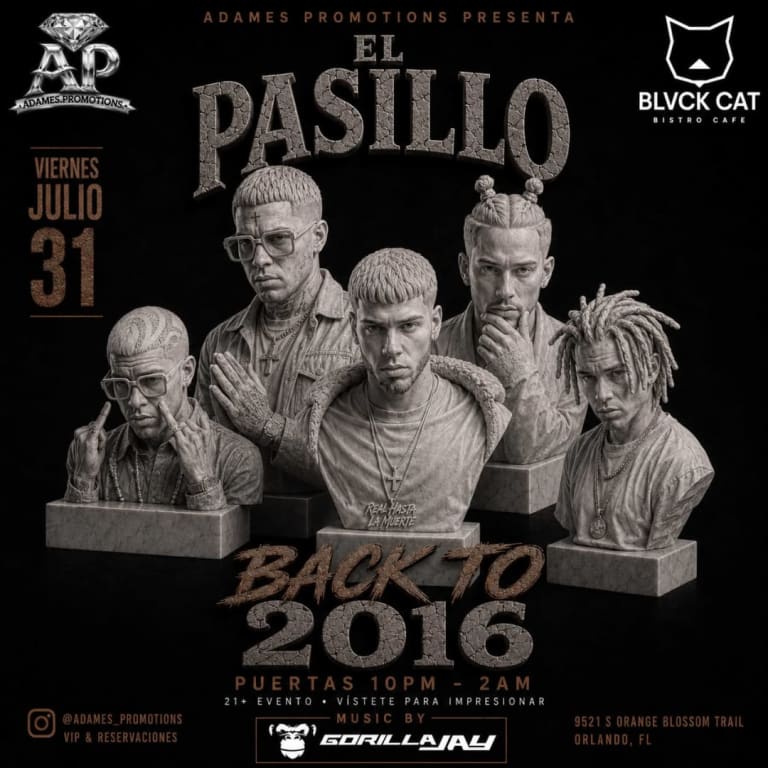 Event - El Pasillo: Back to 2016 Edition - Orlando, Florida - July 31, 2026 | concert tickets