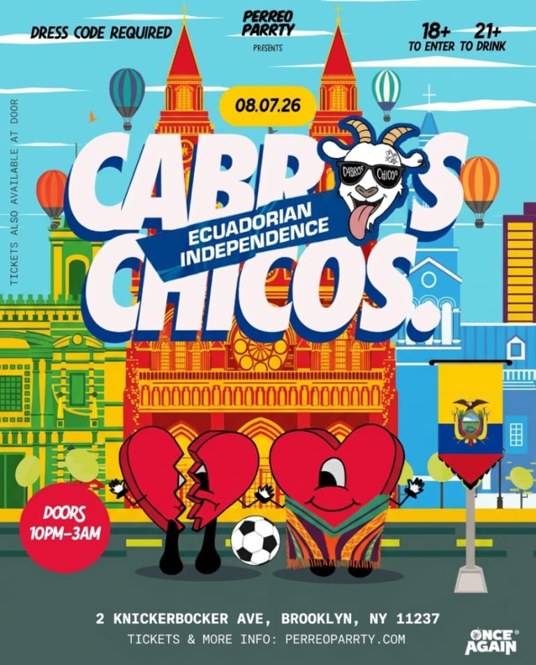 Event - Cabros Chicos: Ecuadorian Independence | Reggaeton  Latin Dance Party (18+) - Brooklyn, New York - August 7, 2026 | concert tickets