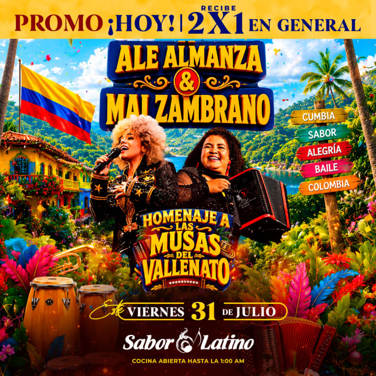 Event - HOMENAJE A LAS MUSAS DEL VALLENATO DE ALE ALMANZA & MAI ZAMBRANO | SABOR LATINO - Queens, NY - vie, 31 de julio de 2026} | concert tickets