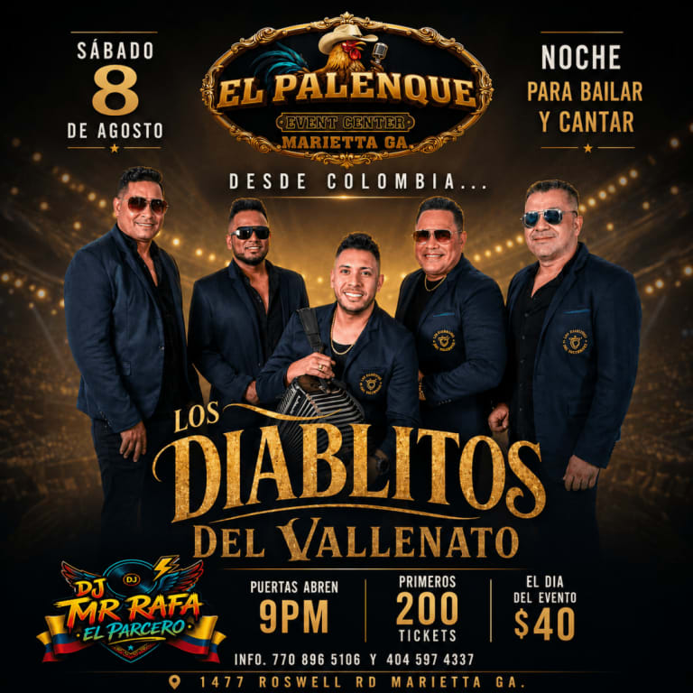 Event - LOS DIABLITOS DEL VALLENATO - Marietta, GA - Sat, August 8, 2026} | concert tickets