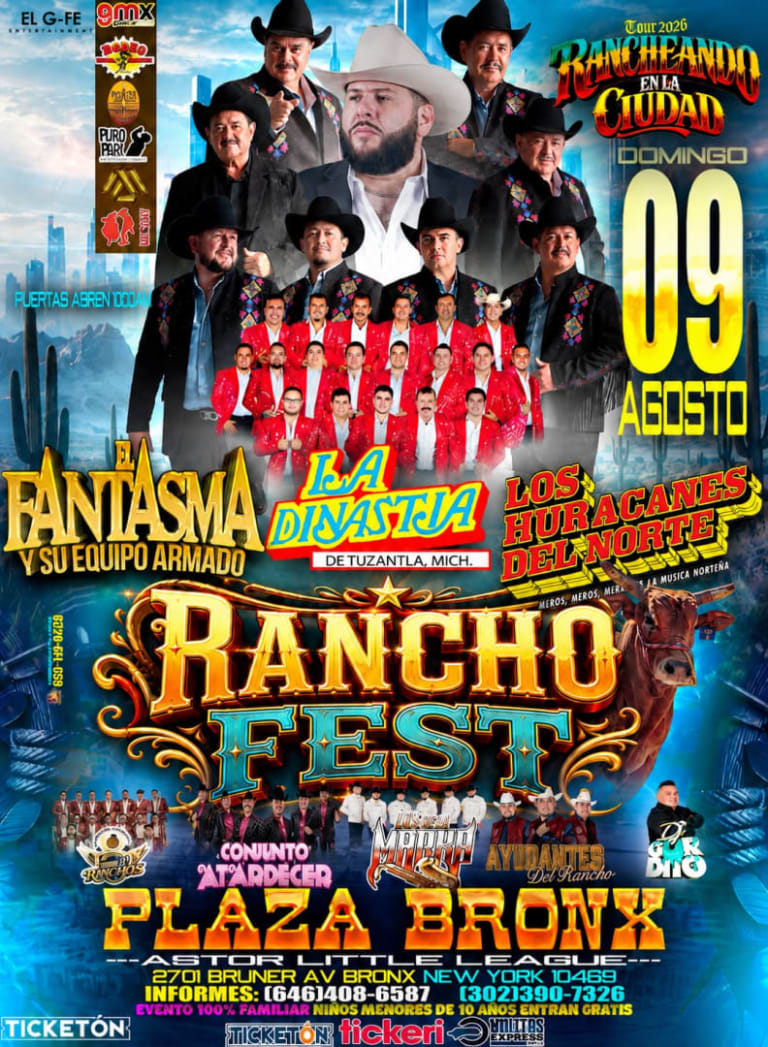 Event - RANCHEANDO EN LA CIUDAD NEW YORK - BRONX, NY - Sun, August 9, 2026} | concert tickets