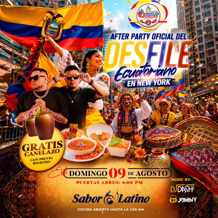 Event - AFTER PARTY OFICIAL DEL DESFILE  ECUATORIANO NY | Sabor Latino - Queens, New York - August 9, 2026 | concert tickets