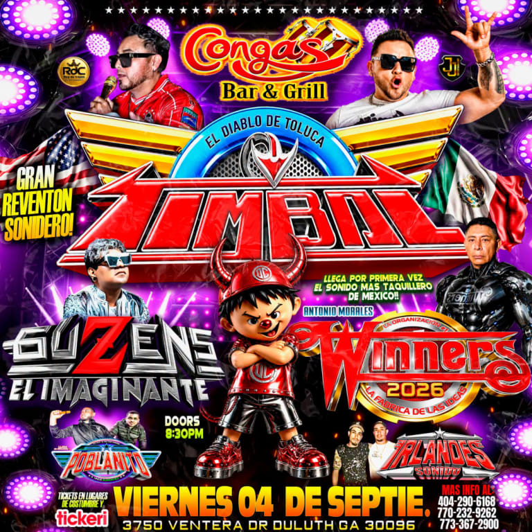 Event - Sonido TIMBAL :: GUZENS :: WINNERS y MAS en ATLANTA GA - Duluth, Georgia - September 4, 2026 | concert tickets