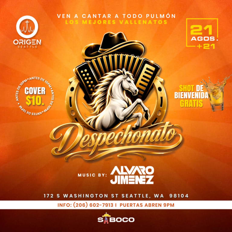 Event - Despechonato en Seattle - Seattle, Washington - August 21, 2026 | concert tickets
