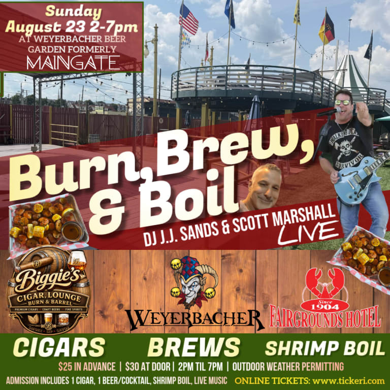 Event - Burn, Brew, & Boil at Weyerbacher Beer Garden - Allentown, PA - Sun, August 23, 2026} | concert tickets