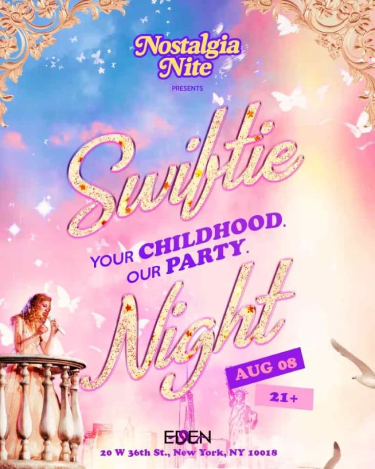 Event - Taylor Swift Night NYC at EDEN NYC | Taylor Swift Dance Party – Aug 8 - New York, New York - August 8, 2026 | concert tickets