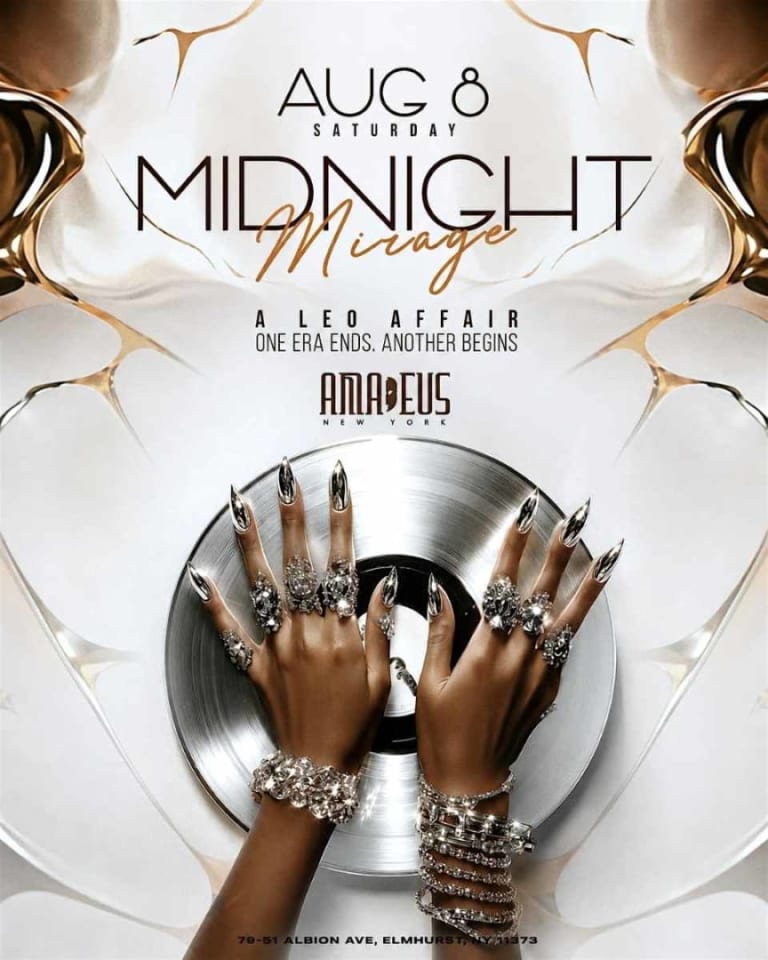 Event - Midnight Mirage: A Leo Affair at Amadeus New York | Aug 8 - Elmhurst, New York - August 8, 2026 | concert tickets