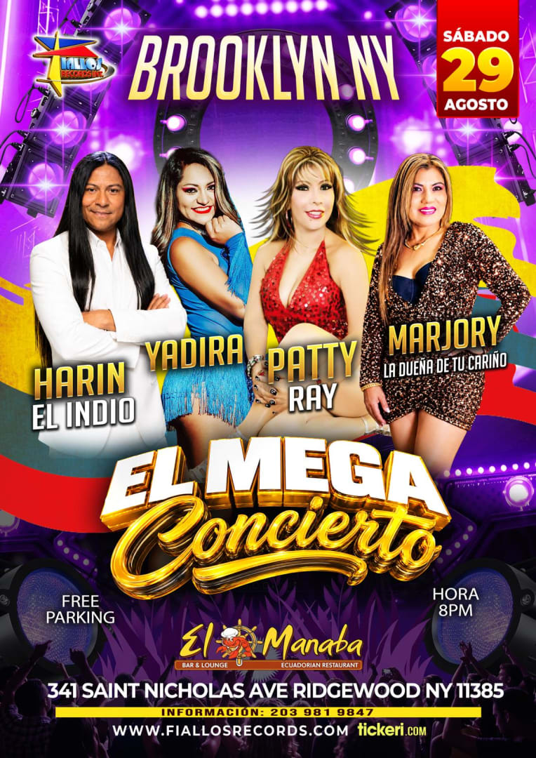 Event - BROOKLYN NY l PATTY RAY -HARIN EL INDIO -MARJORY -YADIRA - Ridgewood, NY - sáb, 29 de agosto de 2026} | concert tickets