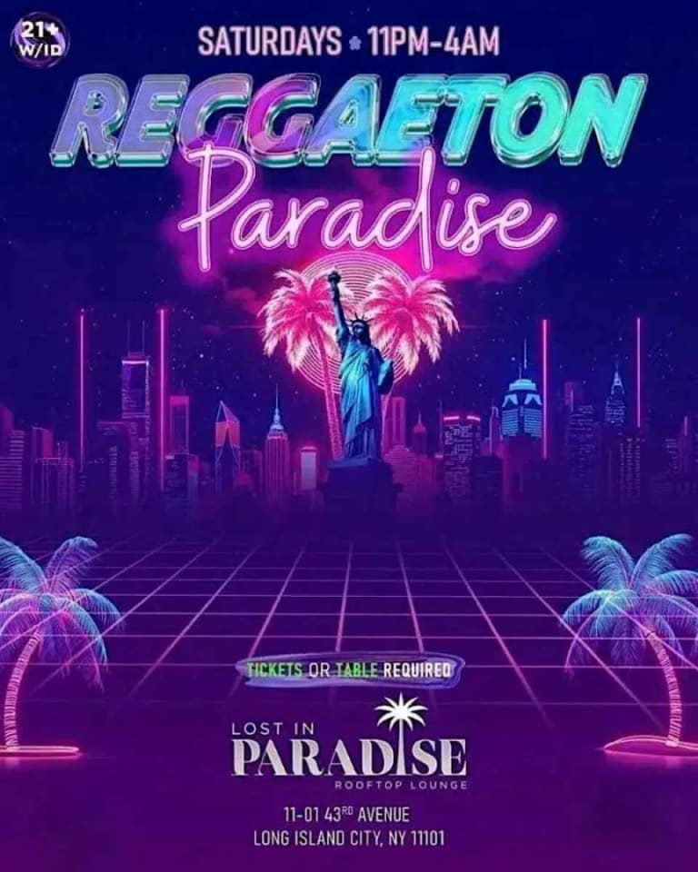 Event - Reggaeton Paradise Rooftop Party – Lost in Paradise, Queens – August 8 - New York, New York - August 8, 2026 | concert tickets