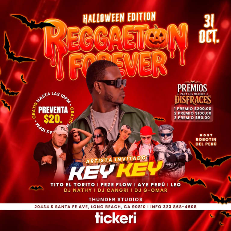 Event - Reggaeton Forever con Key Key en Long Beach  - Long Beach, California - October 31, 2026 | concert tickets