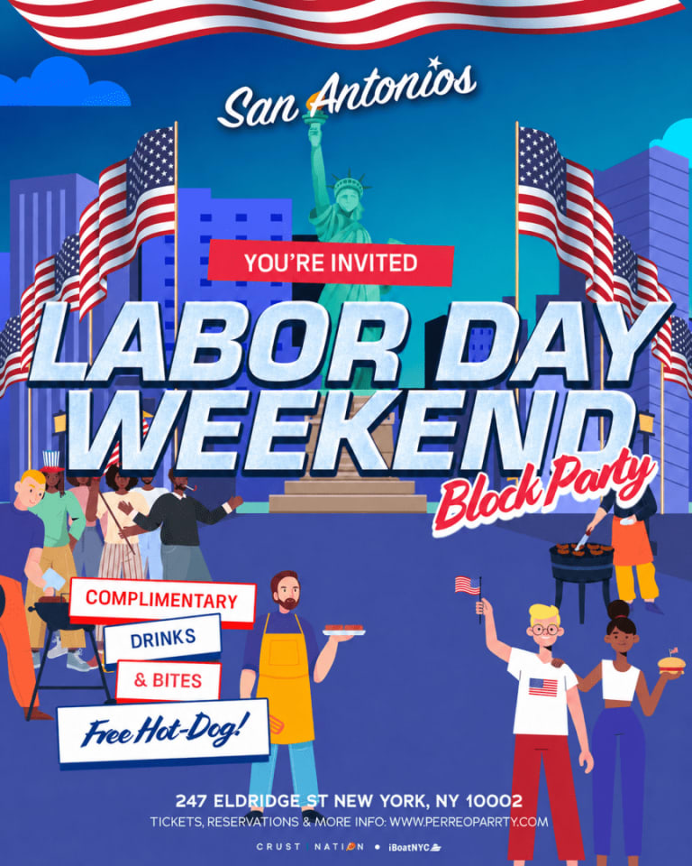 Event - Labor Day Block Party @ San Antonios NYC - New York, New York - September 6, 2026 | concert tickets
