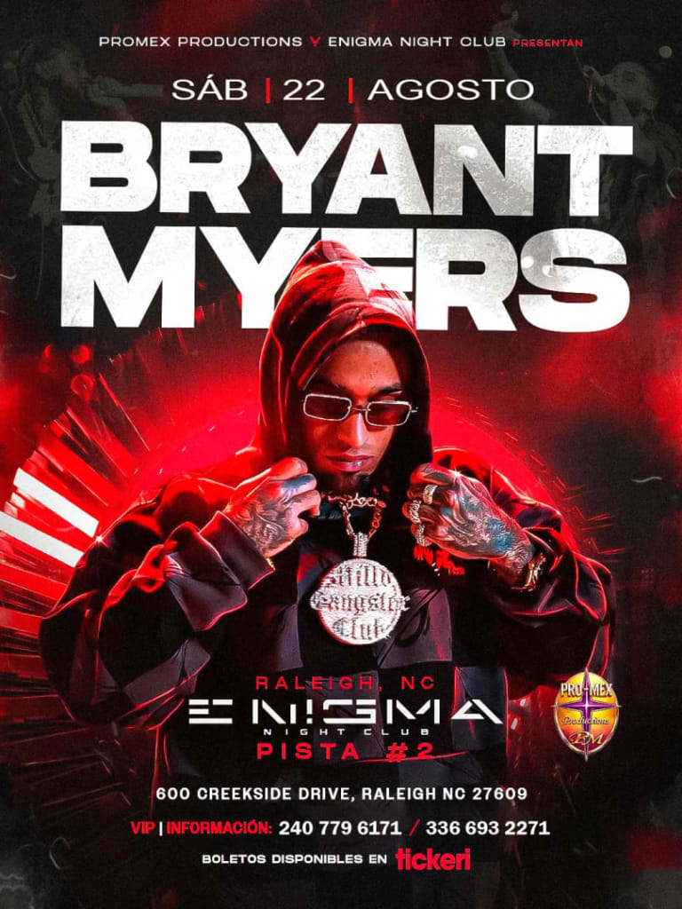 Event - BRYANT MYERS - Raleigh, North Carolina - August 22, 2026 | concert tickets