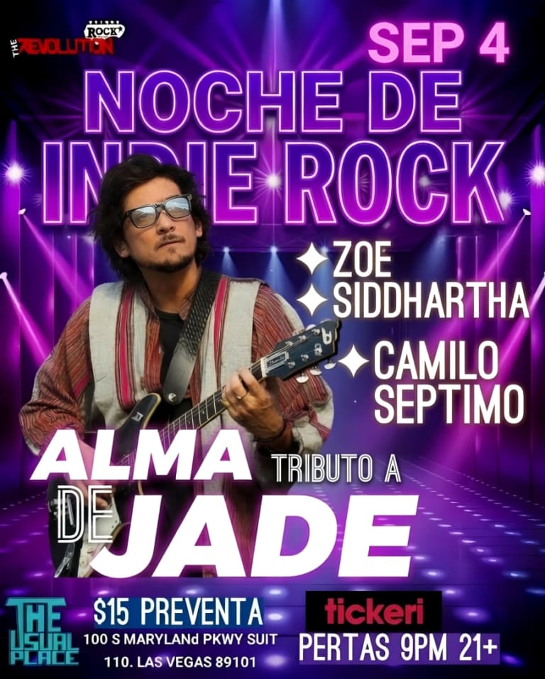 Event - Alma de Jade, Tributos a Zoe -Siddhartha- Camilo Séptimo  - Las Vegas, Nevada - September 4, 2026 | concert tickets