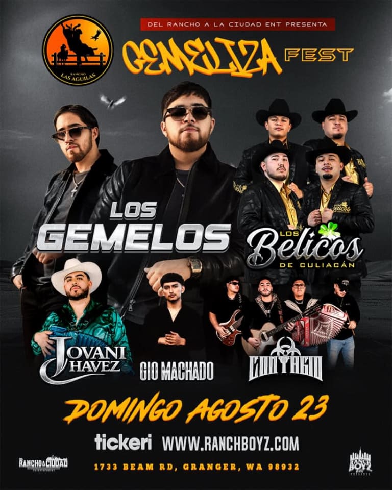 Event - Gemeliza Fest con Los Belicos , , Gio Machado y Jovani Chavez en Washington - Granger, Washington - August 23, 2026 | concert tickets