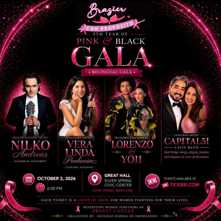 Event - BRASIER CON PROPOSITO PINK & BLACK GALA - SILVER SPRING, MD - vie, 2 de octubre de 2026} | concert tickets