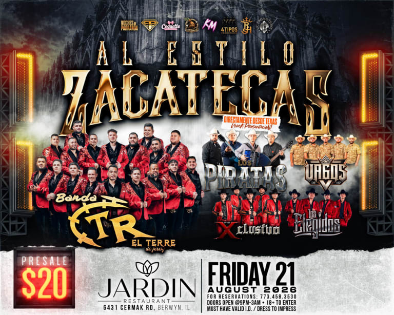 Event - BANDA EL TERRE @ JARDIN  - Berwyn, Illinois - August 21, 2026 | concert tickets