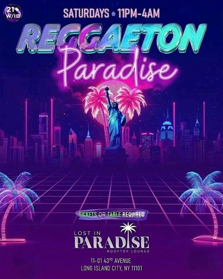 Event - Reggaeton Paradise Rooftop Party – Lost in Paradise, Queens - New York, New York - August 15, 2026 | concert tickets