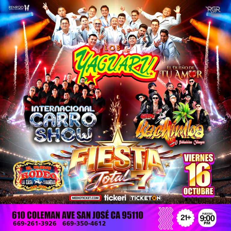 Event - Los Yaguarú, Internacional Carro Show y Grupo Kachimba en San Jose - San Jose, California - October 16, 2026 | concert tickets