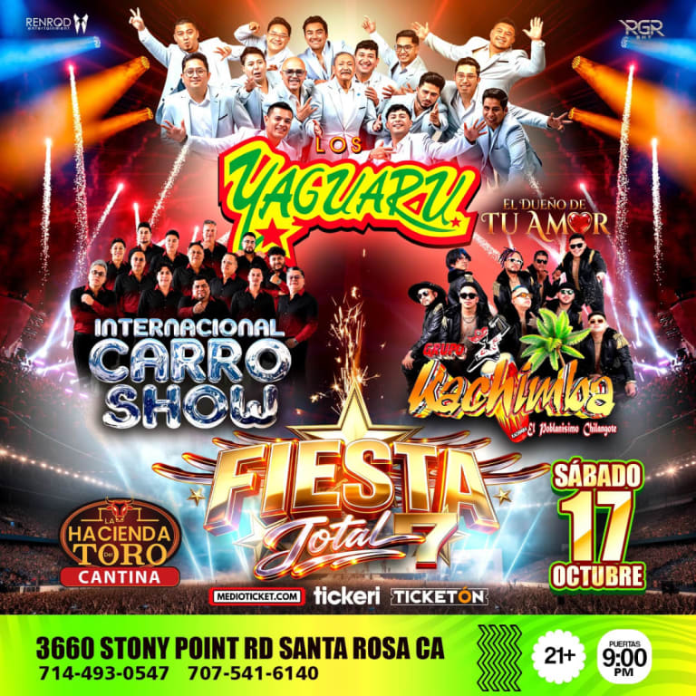Event - Los Yaguarú, Internacional Carro Show y Grupo Kachimba en Santa Rosa - Santa Rosa, California - October 17, 2026 | concert tickets