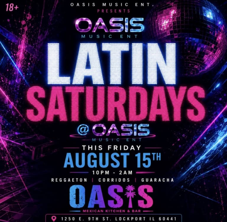 Event - OASIS DISCO LATIN SATURDAYS - Lockport, Illinois - August 15, 2026 | concert tickets